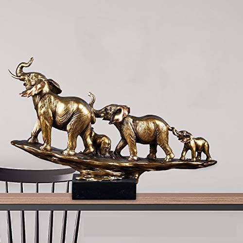 Vinbcorw Elephant Statues Sculptures Desktop Resin Decoration Craft Decorative Statues,54.5 cm Eleph