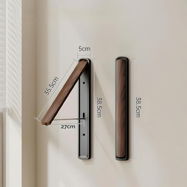 Klappbare Kleiderstange Wandmontage Aluminium – Ausziehbare Garderobe Kleiderhaken, Platzsparend, Mo