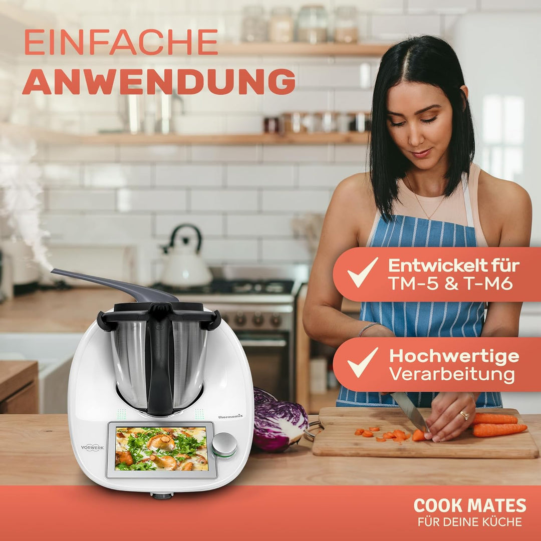 COOK MATES Dampfumleiter für Thermomix TM5 TM6 | EXTRA LANG | Dampfableiter für Hängeschränke Schutz