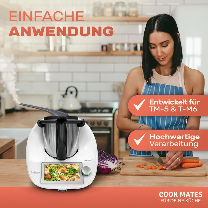 COOK MATES Dampfumleiter für Thermomix TM5 TM6 | EXTRA LANG | Dampfableiter für Hängeschränke Schutz