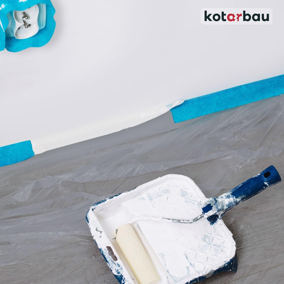 KOTARBAU® 50er Set Abdeckfolie 4x5m Stark Staubschutzfolie Plastikplane Baufolie Allzweck-Folie Male