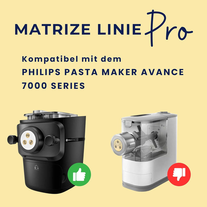 My Trafile – Matrize Linie Pro N°32 Tagliolini 3,5 mm aus POM mit professionellen Einsätzen, kompati