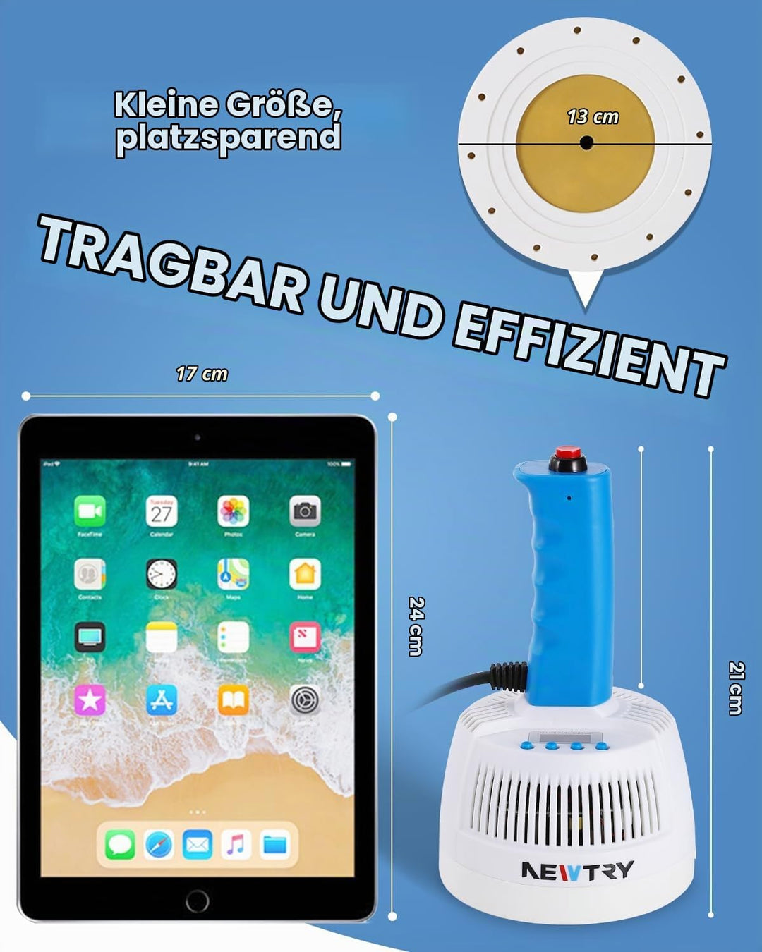 NEWTRY 20-100mm Elektromagnetische Induktionsdichtungsmaschine, tragbare Aluminiumfolie-Dichtungsmas