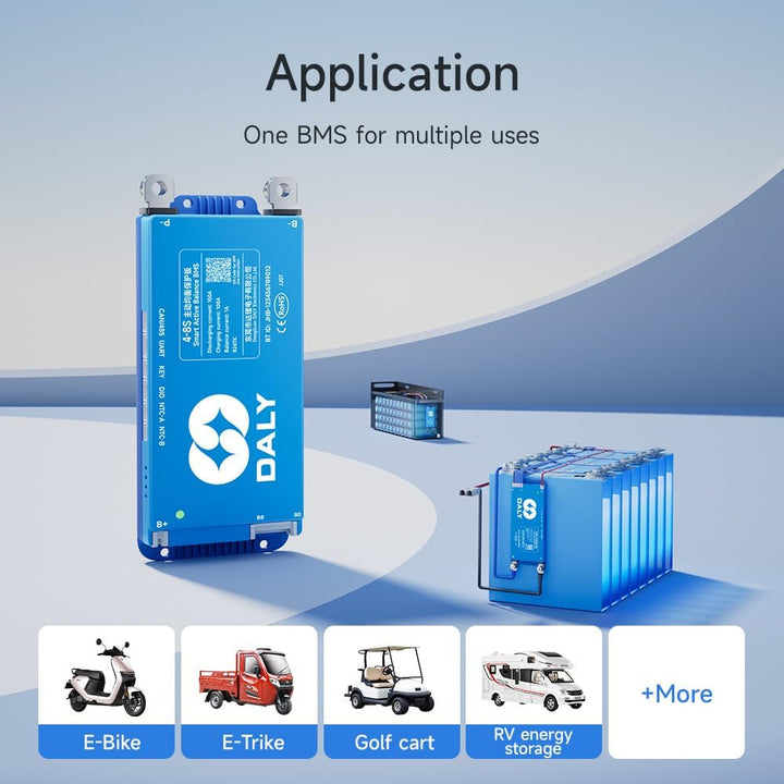 DALY BMS 48V 100A – 1A Active Balance Batteriemanagementsystem, integriertes Bluetooth für 16S LifeP