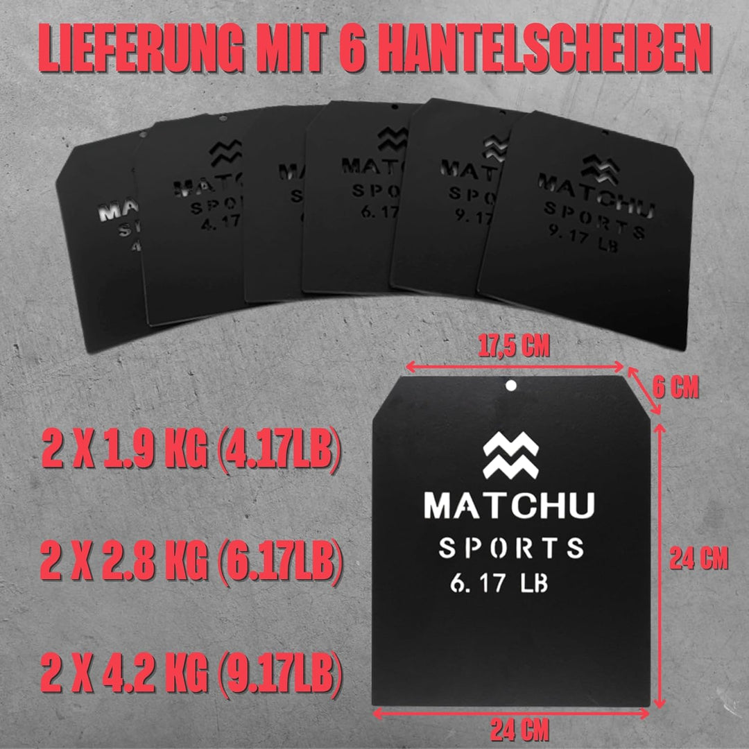 Matchu - Gewichtsweste - Weight Vest - Einstellbar bis zu 20 KG - Verstellbar mittels 30 Sandsäcken