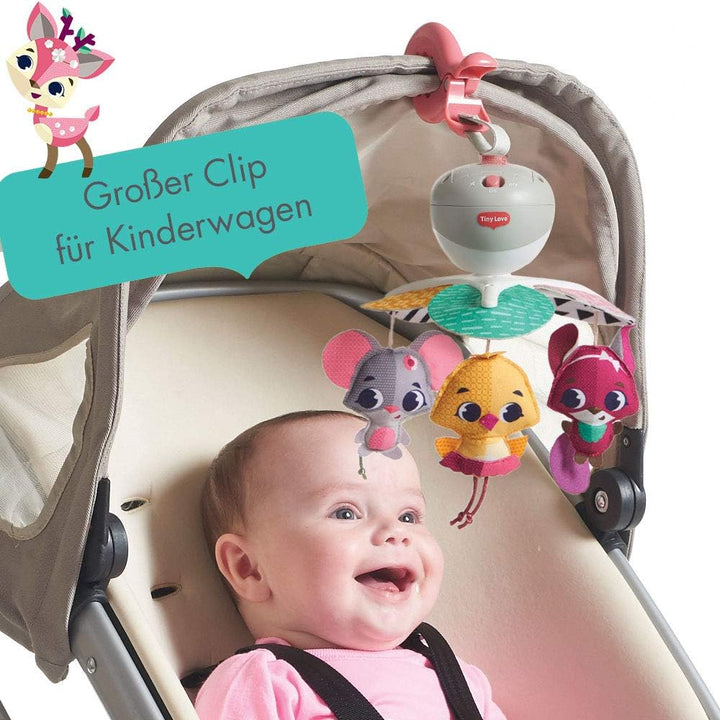 Tiny Love Take Along Mobile, 3-in-1 Musik Mobile Baby Elektrisch, 0+ Monate, Mobile Babybett, Mobile