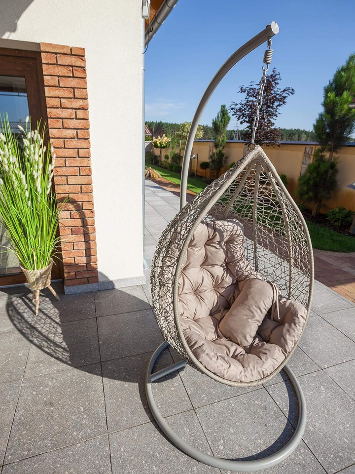 PillowPrim Hängesessel Kissen, Auflage für Polyrattan/Rattan Hängeschaukel, Polster, Hängekorb, Scha