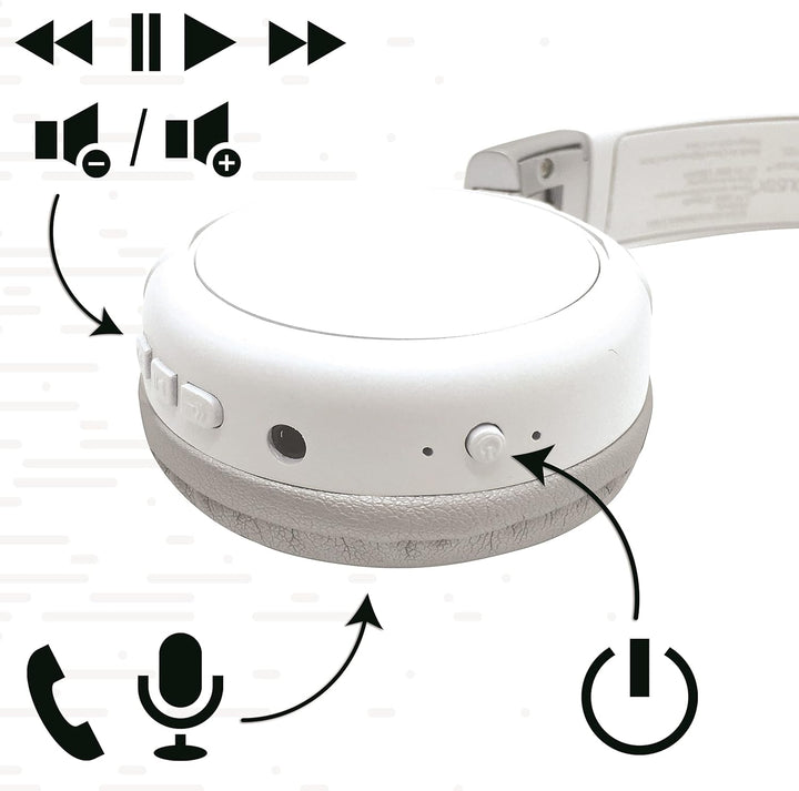 Lexibook HPBT010S Acoustix 2-in-1-Bluetooth-Kopfhörer-Stereo Wireless Wired, faltbar, verstellbar, b