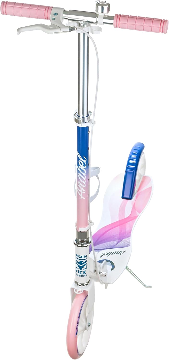 Raven Scooter, Roller, Tretroller, Kinderroller, 200mm mit Handbremse Anabel Navy/Pink, Anabel Navy/
