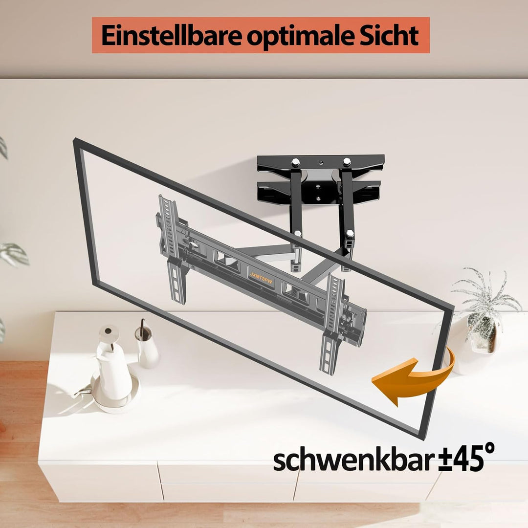 JXMTSPW Wandabstand Fernseher, 26-55 Zoll TV Wandhalterung, Langer Schwenkarm, Neigen, Schwenken, Ro