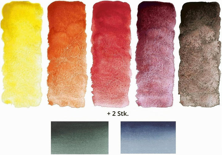 Schmincke Horodam Super Granulat für Aquarelle, extrafein, 5 x 1/2 Näpfe + 2 x 1/2 extrafein