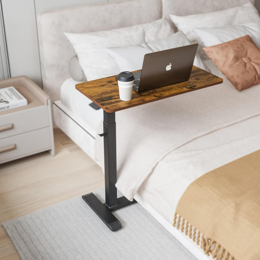 Fydeamer 68 × 50cm Beistelltisch mit Tastaturablage, Sofa-Seite mit Rollen Höhenverstellba Computert