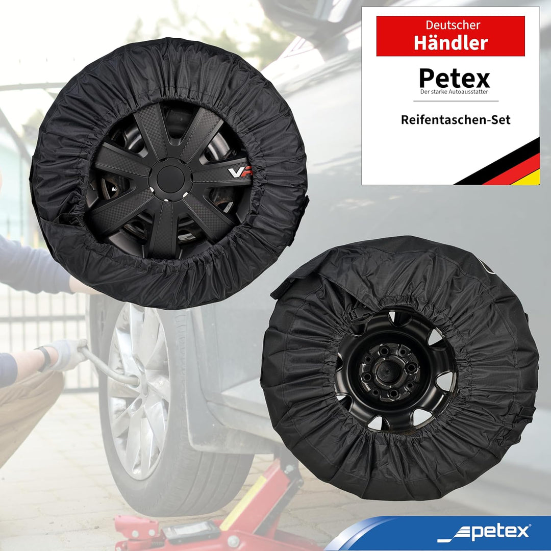PETEX Reifentaschenset Premium schwarz versch. Grössen Reifentaschen (L Ø 660 mm), 660 mm