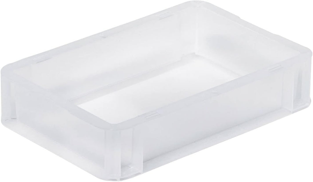 PROREGAL SuperSparSet 5x Transparenter Eurobehälter BasicLine mit geschlossenem Griff | HxBxT 7x20x3