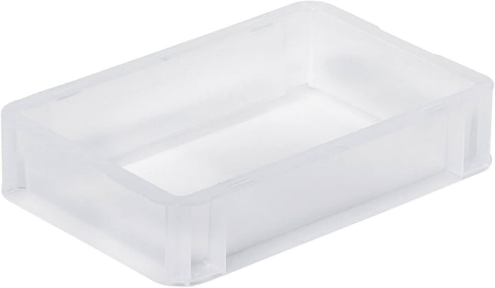 PROREGAL SuperSparSet 5x Transparenter Eurobehälter BasicLine mit geschlossenem Griff | HxBxT 7x20x3