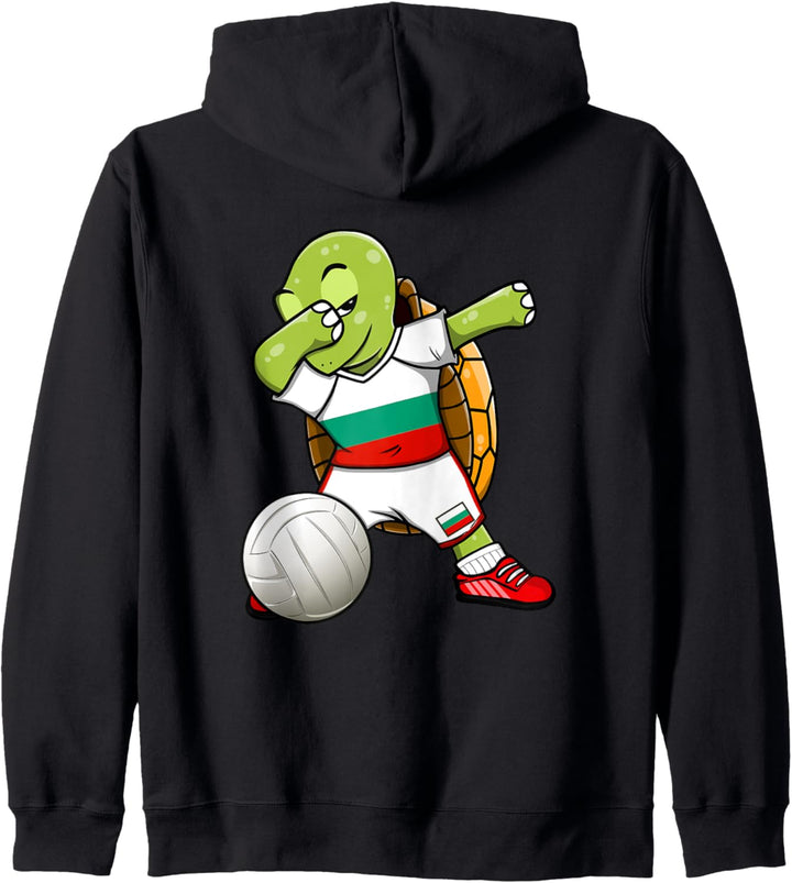 Dabbing Turtle Bulgarien Volleyball Fans Trikot Sport Flagge Kapuzenjacke