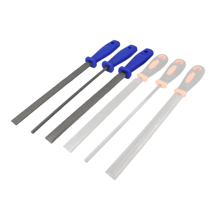 Raspelset 3-teilig · 3x 31cm lange Holzraspeln · ideal zum Schleifen &amp; Entgraten · Rundraspel, Halbr
