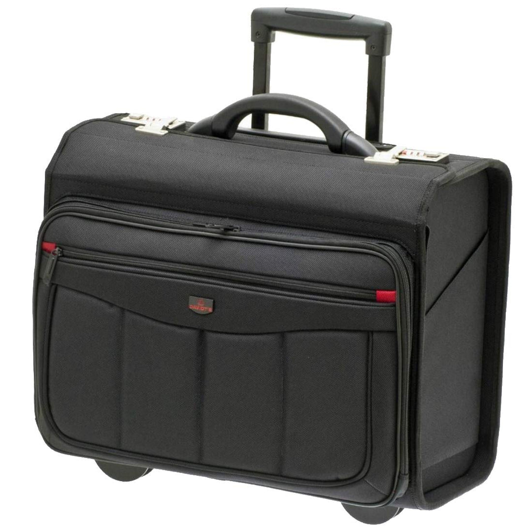 Pilotenkoffer Trolley Aktenkoffer mit Rollen und Laptopfach 15" Zoll Business Laptop Trolley Handgep