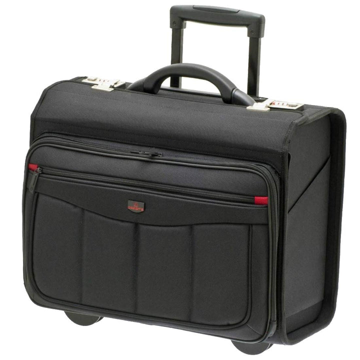 Pilotenkoffer Trolley Aktenkoffer mit Rollen und Laptopfach 15" Zoll Business Laptop Trolley Handgep