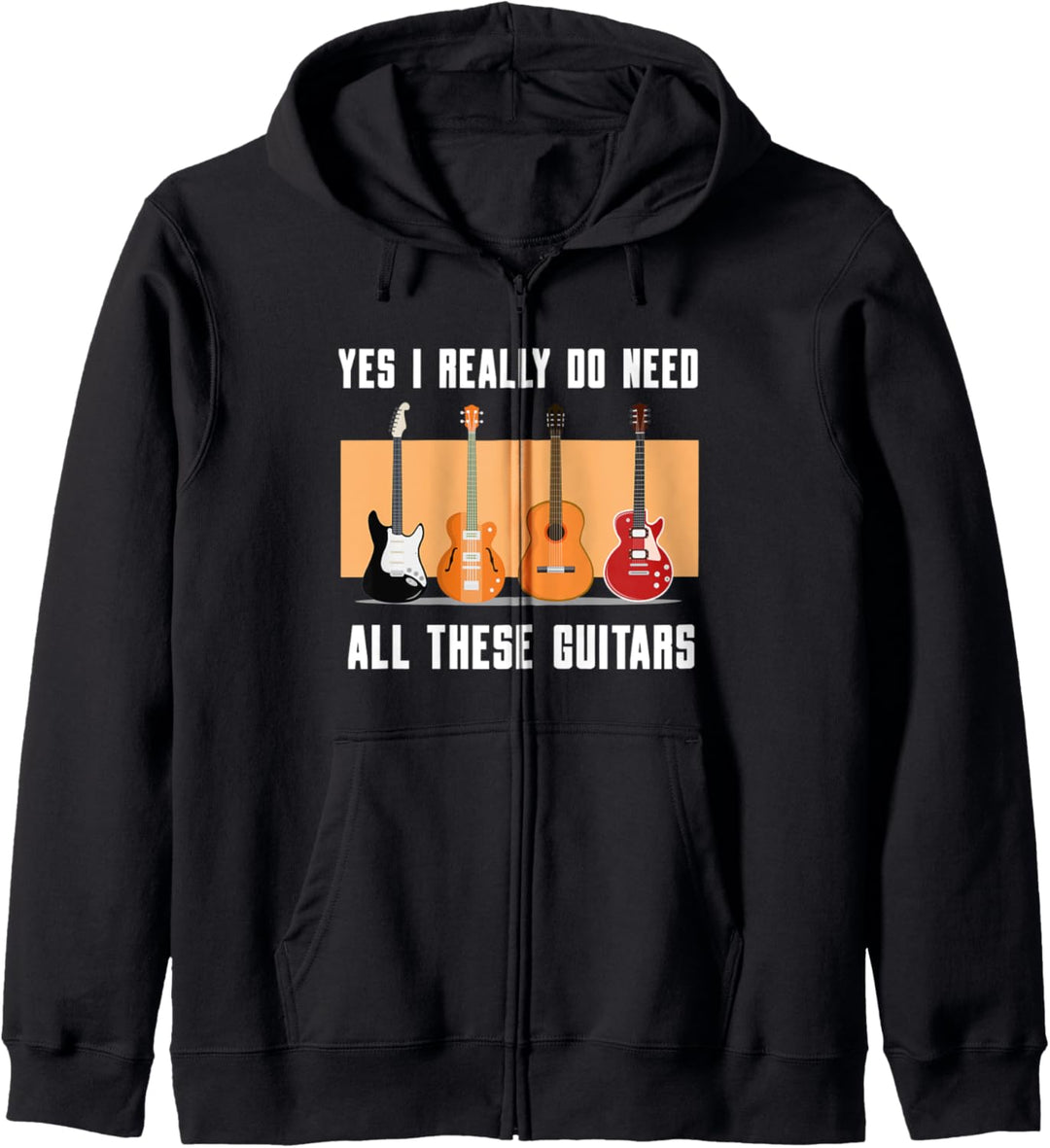 Lustiger Spruch Gitarre Geschenkidee Vatertag Musiker Kapuzenjacke