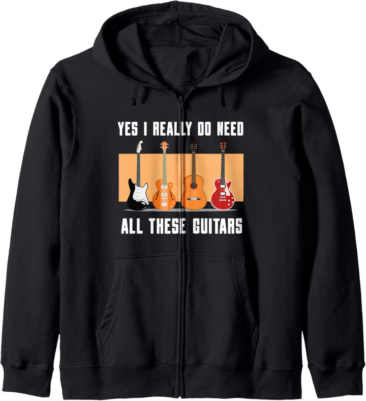 Lustiger Spruch Gitarre Geschenkidee Vatertag Musiker Kapuzenjacke