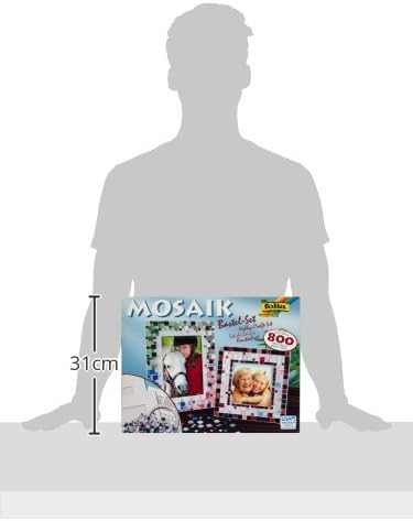 folia 57019 - Mosaik Bastel Set, mit über 800 Teilen - ideal zur Gestaltung individueller Bilderrahm