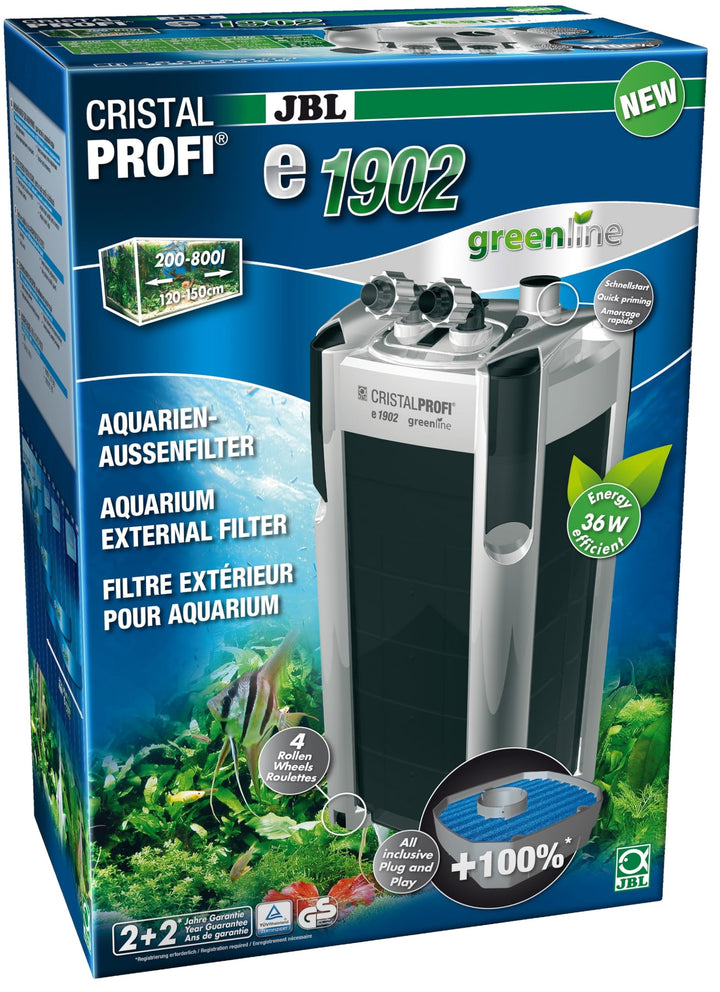 JBL CristalProfi e1902 greenline Aussenfilter für Aquarien 200-800 Litern Single, 200-800 Litern Sin
