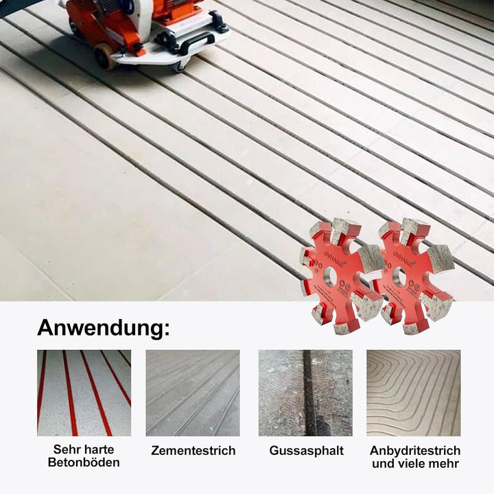 Diamant Frässcheibe/Räumscheibe120mm, 17 mm Räumscheibe 8 Segmente Für Fussbodenheizung Sehr harte B