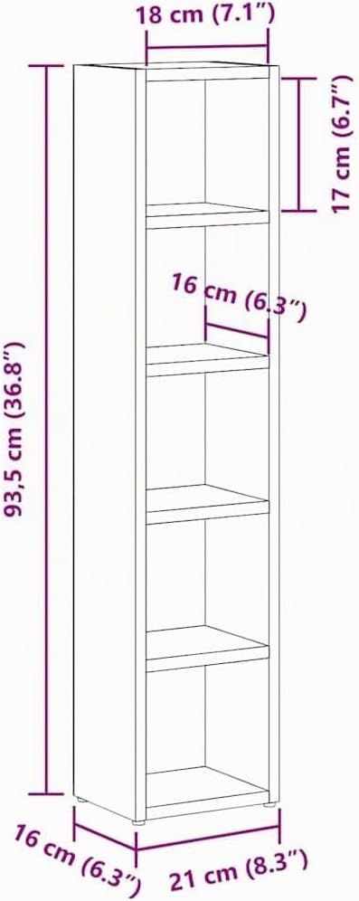 vidaXL 2x CD Regal Ständer Standregal Wandregal Medienregal Dekoregal Aufbewahrung Büroregal für 160