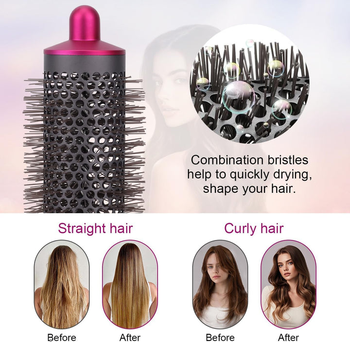Langhaarfässer und runde Volumenbürste für Dyson Airwrap Styler, Haarstyling-Set enthält 2 Lockenfäs