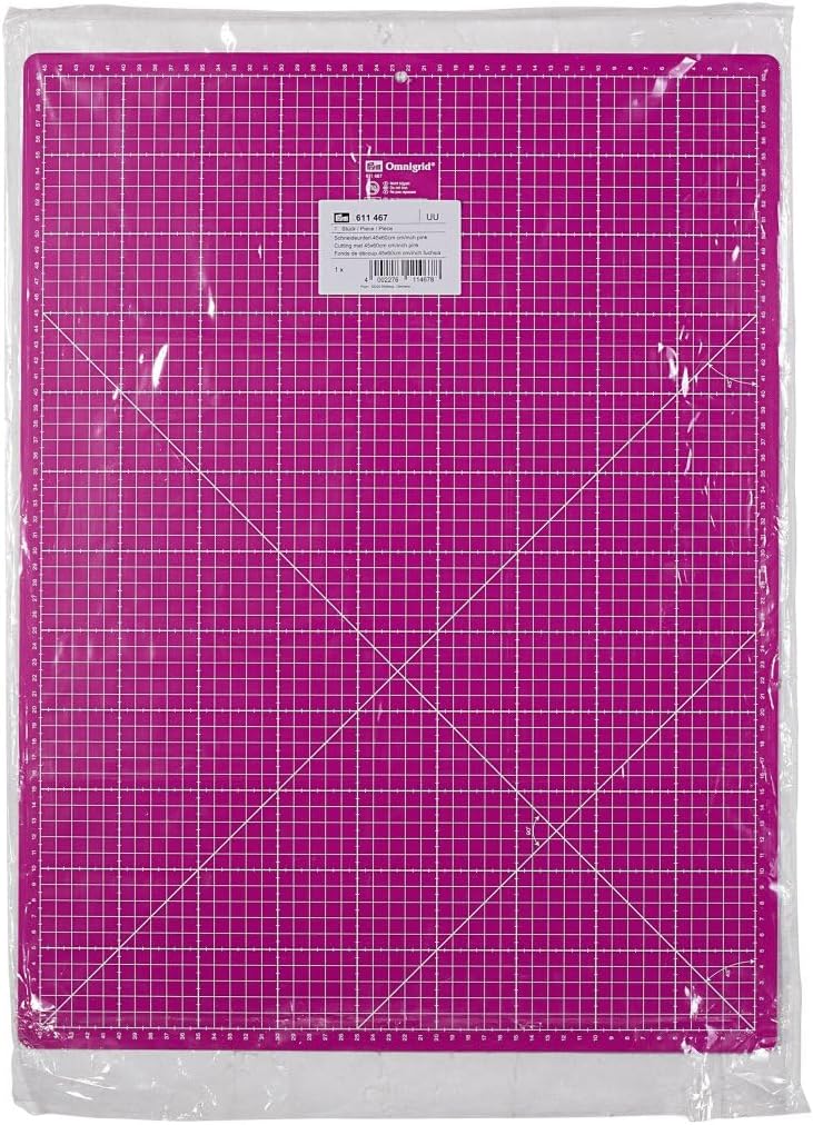 Prym Schneideunterlage 45 x 60 cm cm/inch pink, Kunststoff, 60 x 45 x 0.2 cm