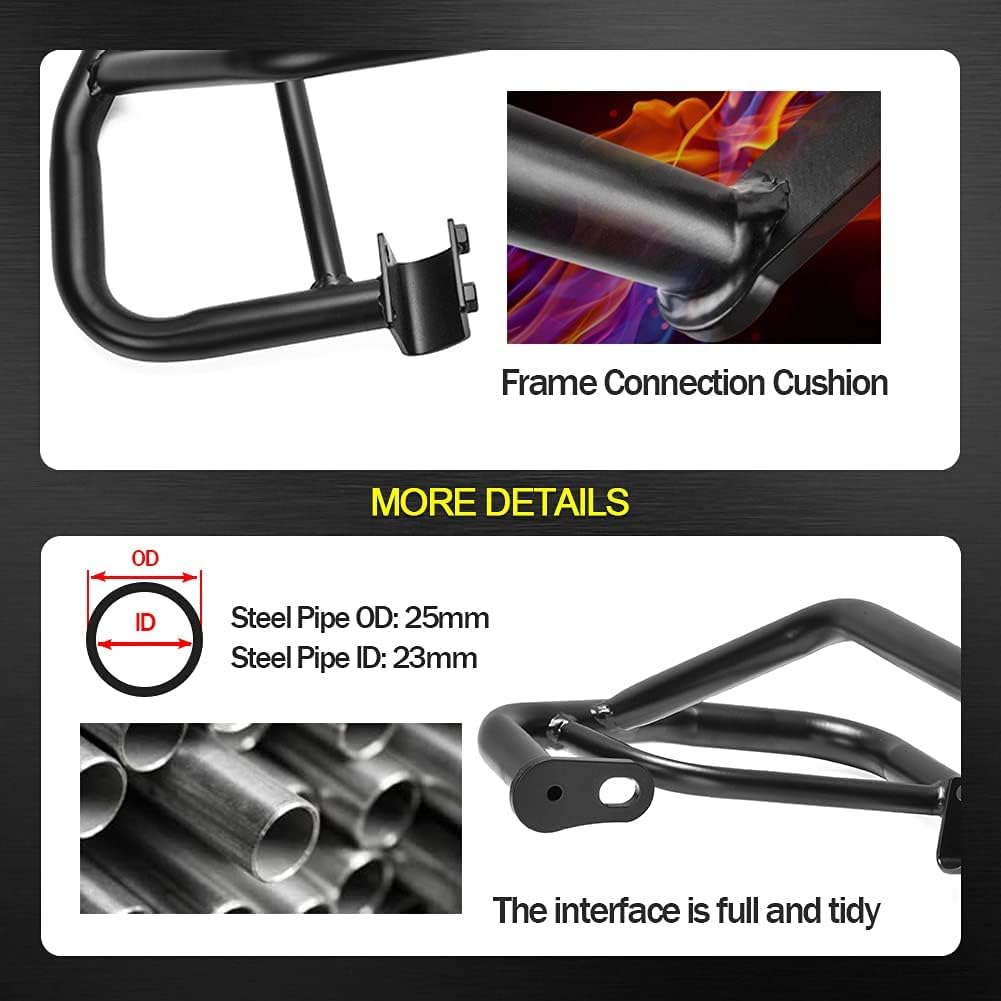 Schwarze Highway Bars für CMX500 Rebel 17-23, Motorrad Stahl Motorschutz Stossstange Sturzbügel Rahm