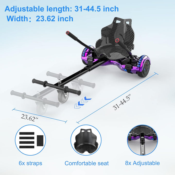 RCB Hoverboard Sitz,Go-Kart Zubehör für Hoverboards,Hoverboard mit Sitz passend für Aller 6.5"-10" Z