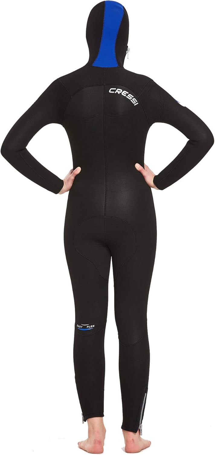 Cressi Diver Lady Monopiece Wetsuit - Premium Neoprenanzug für Damen mit Fester Kapuze - erhältlich