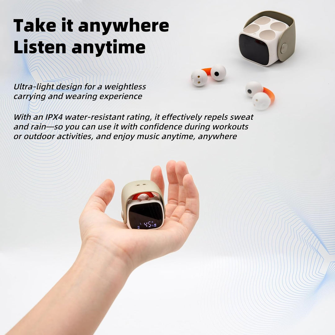 Open Ear Kopfhörer, Bluetooth 5.3 Wireless Kopfhörer, 36 Stunden Laufzeit, 4g pro Ohr, geringes Scha