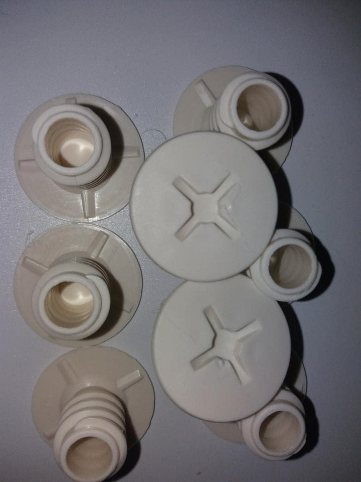 Smoby Ersatzteil I1702002 Schrauben 8 Stück beige mit Aussengewinde für Smoby Spielhäuser, Küchen, T