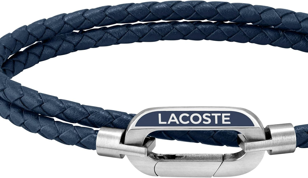 Lacoste Lederarmband für Herren Kollektion STARBOARD Blue, Blue