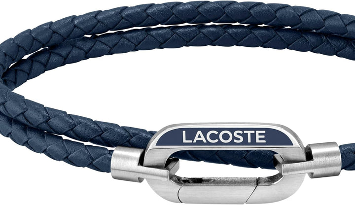 Lacoste Lederarmband für Herren Kollektion STARBOARD Blue, Blue