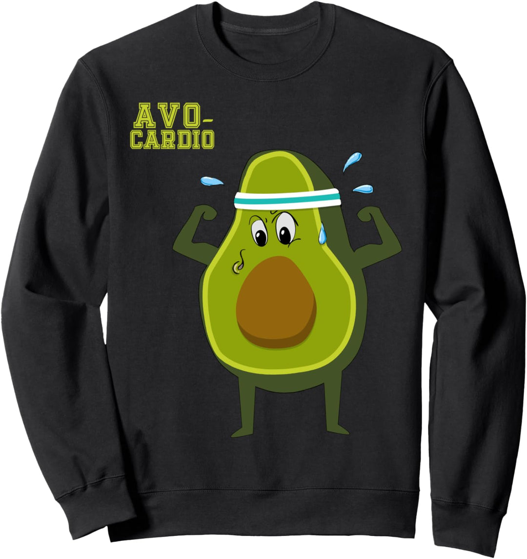 Avocardio Lustiges für Herz aktive Veganer Sweatshirt