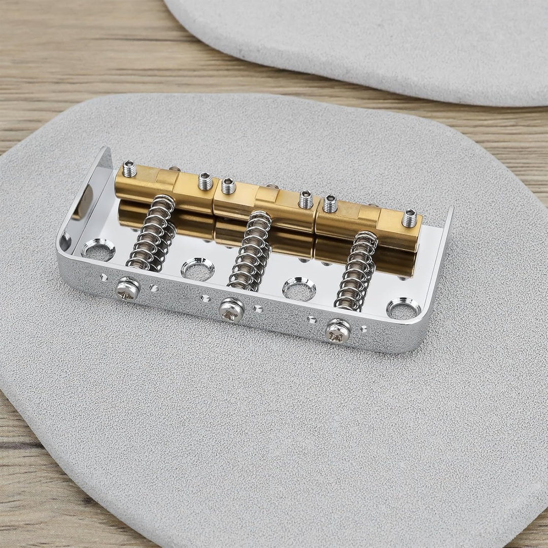 Kurze Gitarrensteg, Messing, kompensiert, kompatibel mit Telecaster-Gitarre, Silber