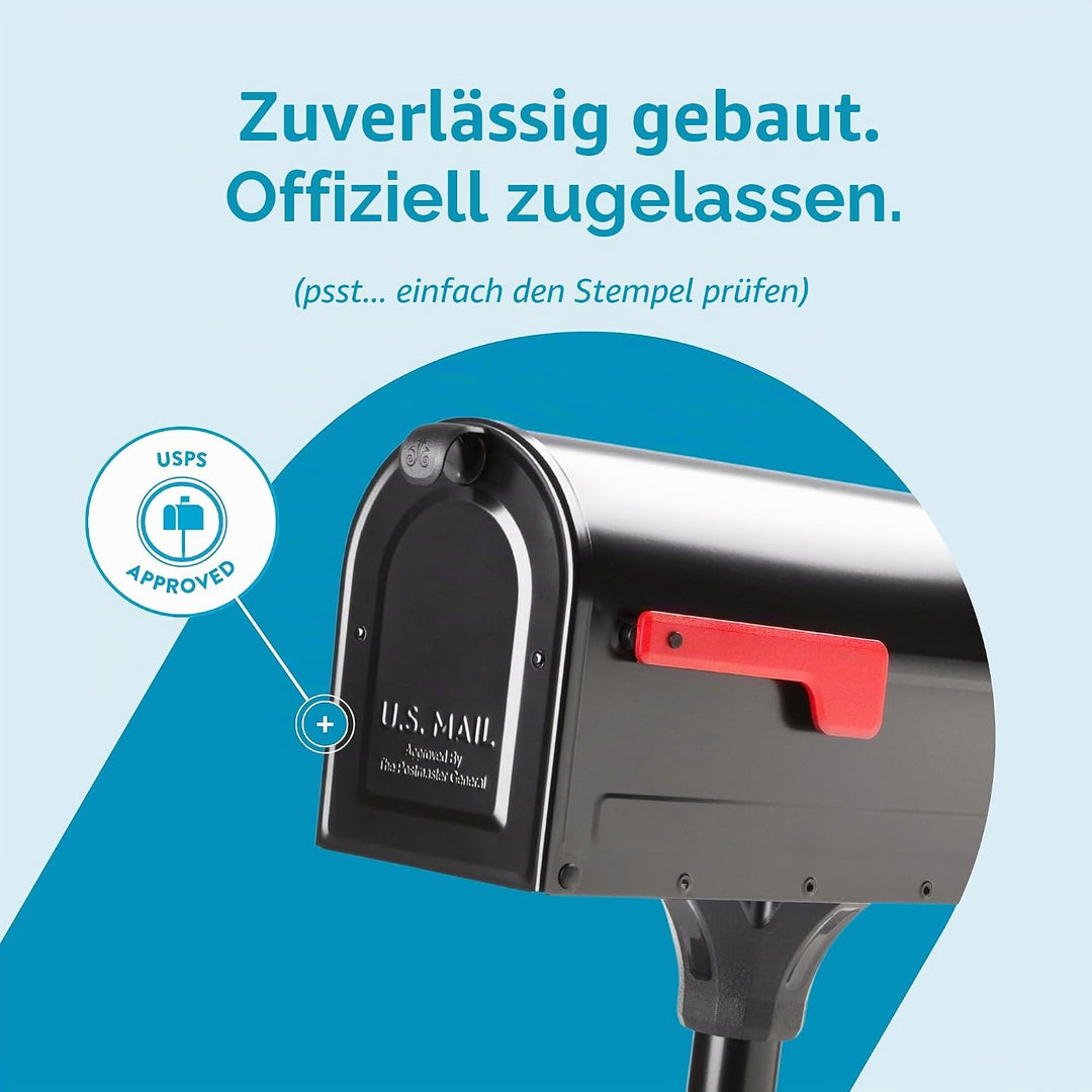Architectural MAILBOXES 7680B-10 MB1 Briefkasten und Erdpfosten-Set, Bl, M, Bl