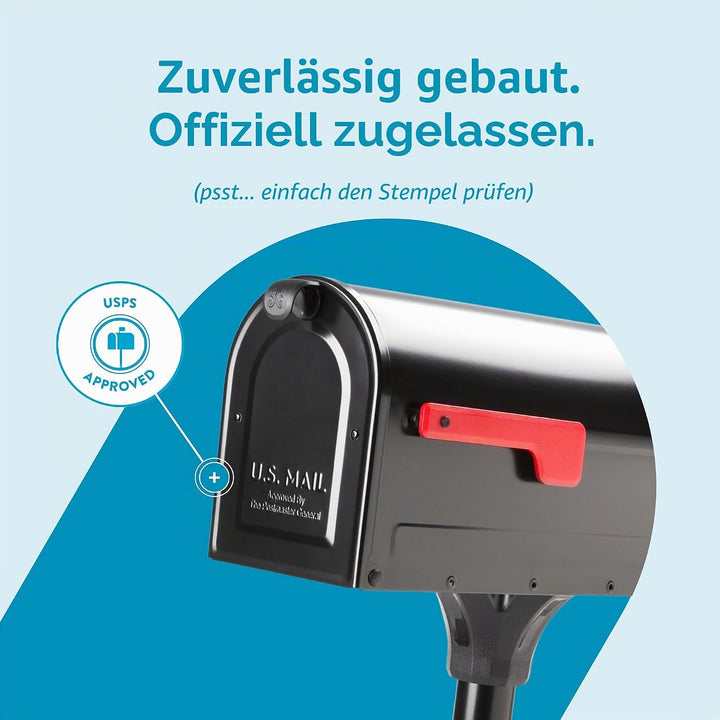 Architectural MAILBOXES 7680B-10 MB1 Briefkasten und Erdpfosten-Set, Bl, M, Bl