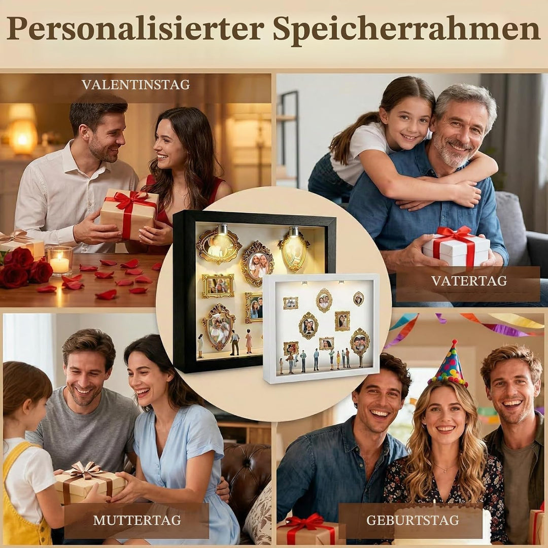 Dandin DIY Mini Museum Silhouette Box, Mini Menschen Figuren Museum, Minis Picture Frames Mit Beleuc