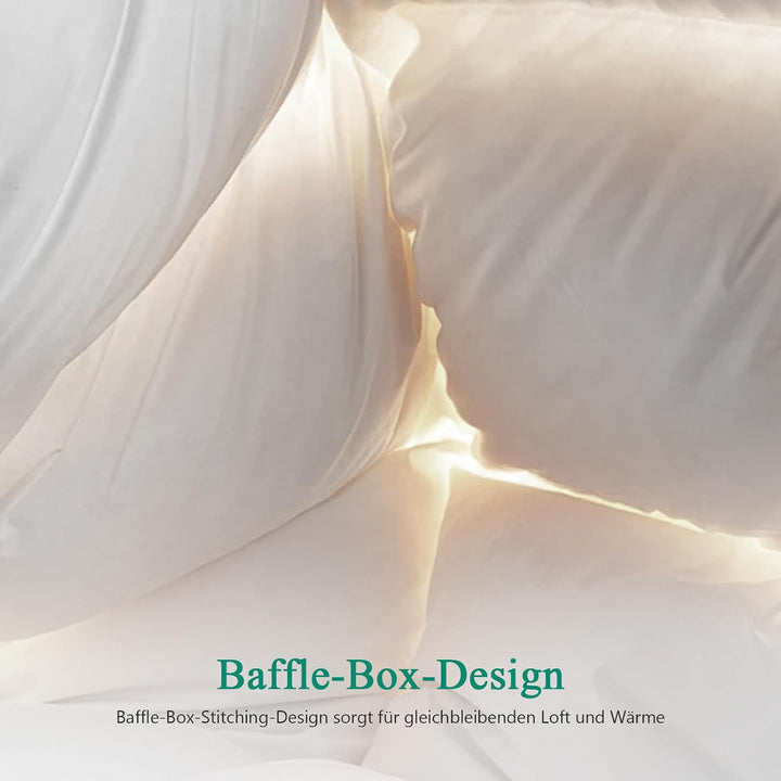 APSMILE Daunendecke 135x200 Winter Extra Warm Bettdecke 100% Baumwolle, Winterdecke mit Premium Gäns