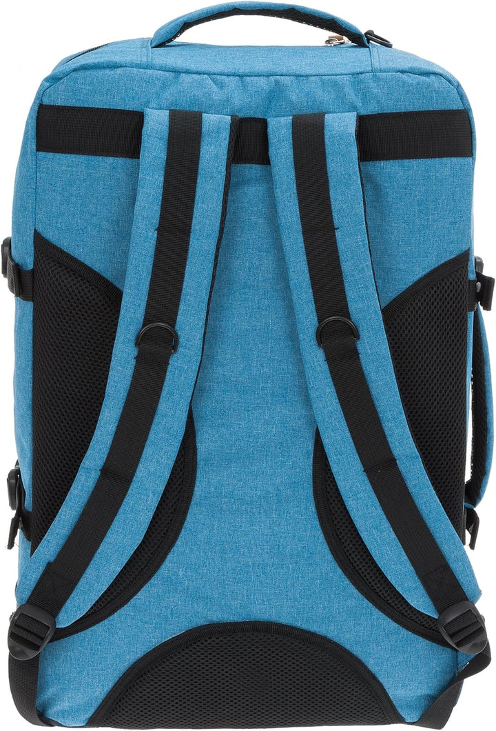 BESTWAY Cabin 40223 Retro Reiserucksack Kabinenrucksack Leichtgepäck Rucksack + Koffergurt, Blau 530