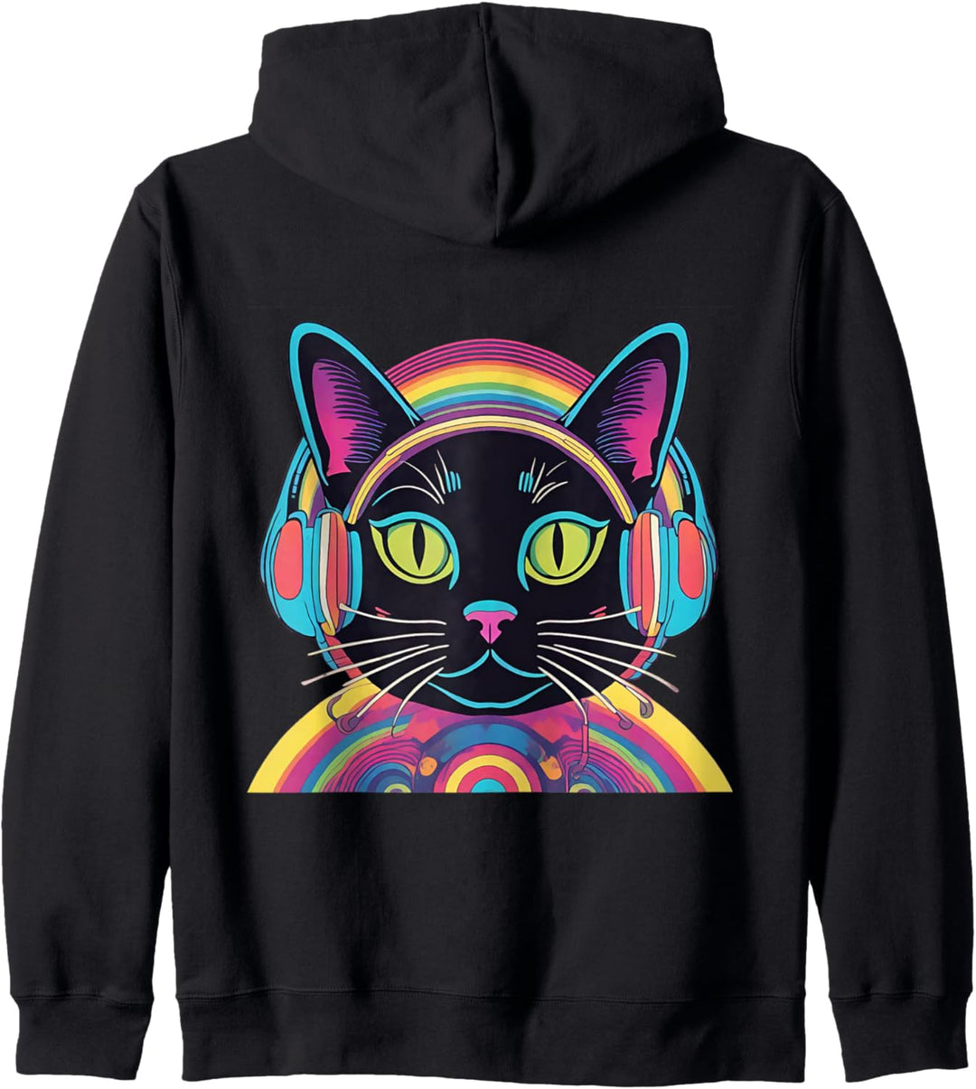 Kosmische DJ Katze Kapuzenjacke
