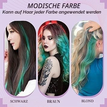 RUNATURE Extension Echthaar Bondings Teal 35cm Keratin Bonding Extensions Echthaar Unsichtbar Haarve