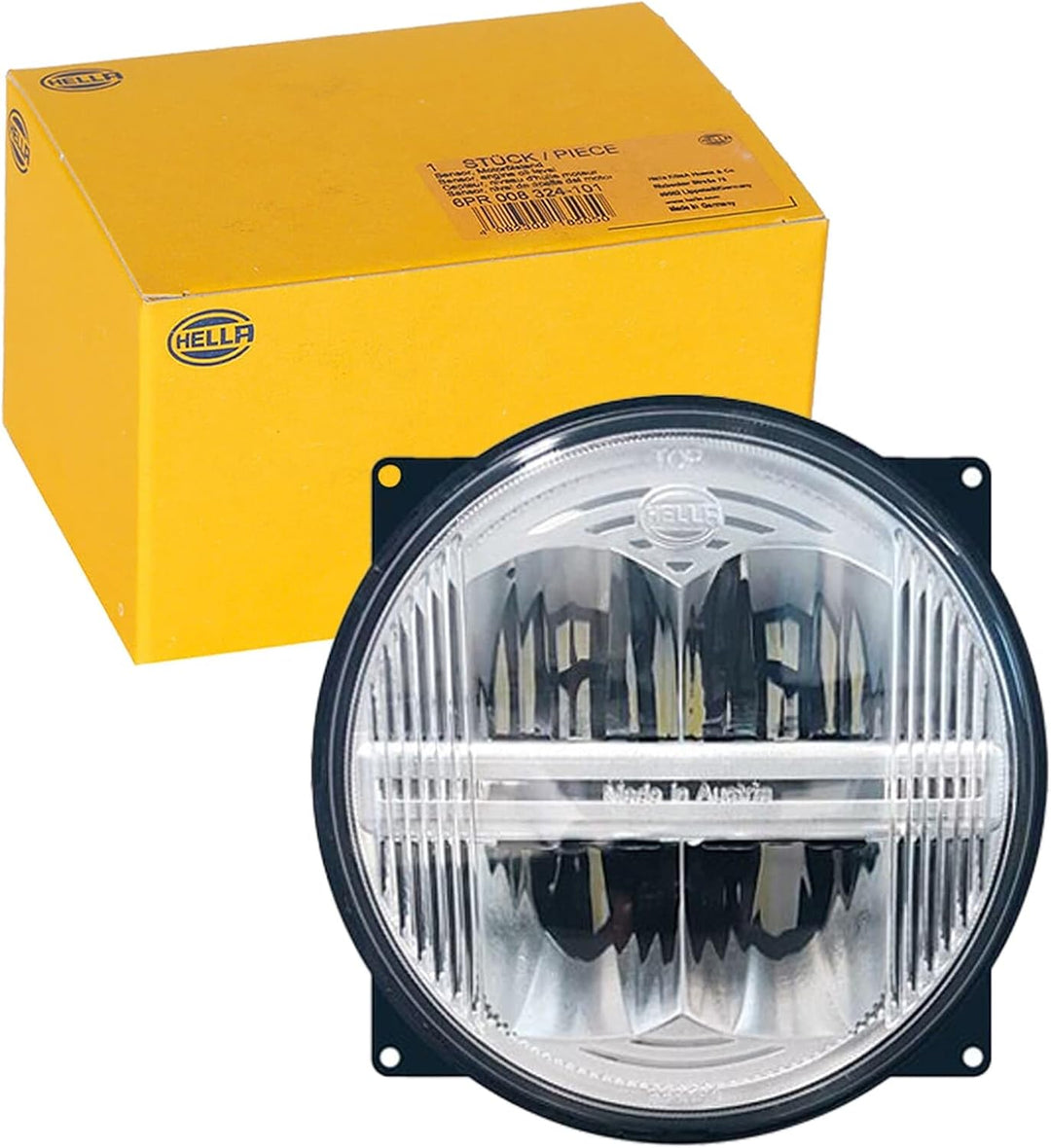 HELLA - LED-Hauptscheinwerfer - M133 - 12V - Anbau - glasklare Streuscheibe - Lichtscheibenfarbe: tr