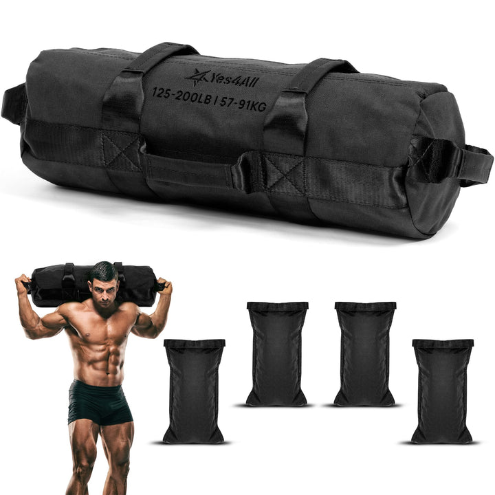 Yes4All 20kg/30kg/50kg/80kg Weight Bag - Sandbags Gym - Core Training Power Bag for Crossfit/Running