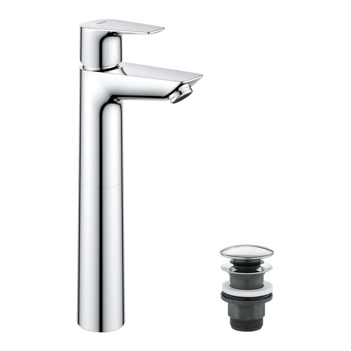 GROHE Start Edge - Einhand-Waschtischarmatur (wassersparend, XL- Size, flexible Anschlussschläuche),